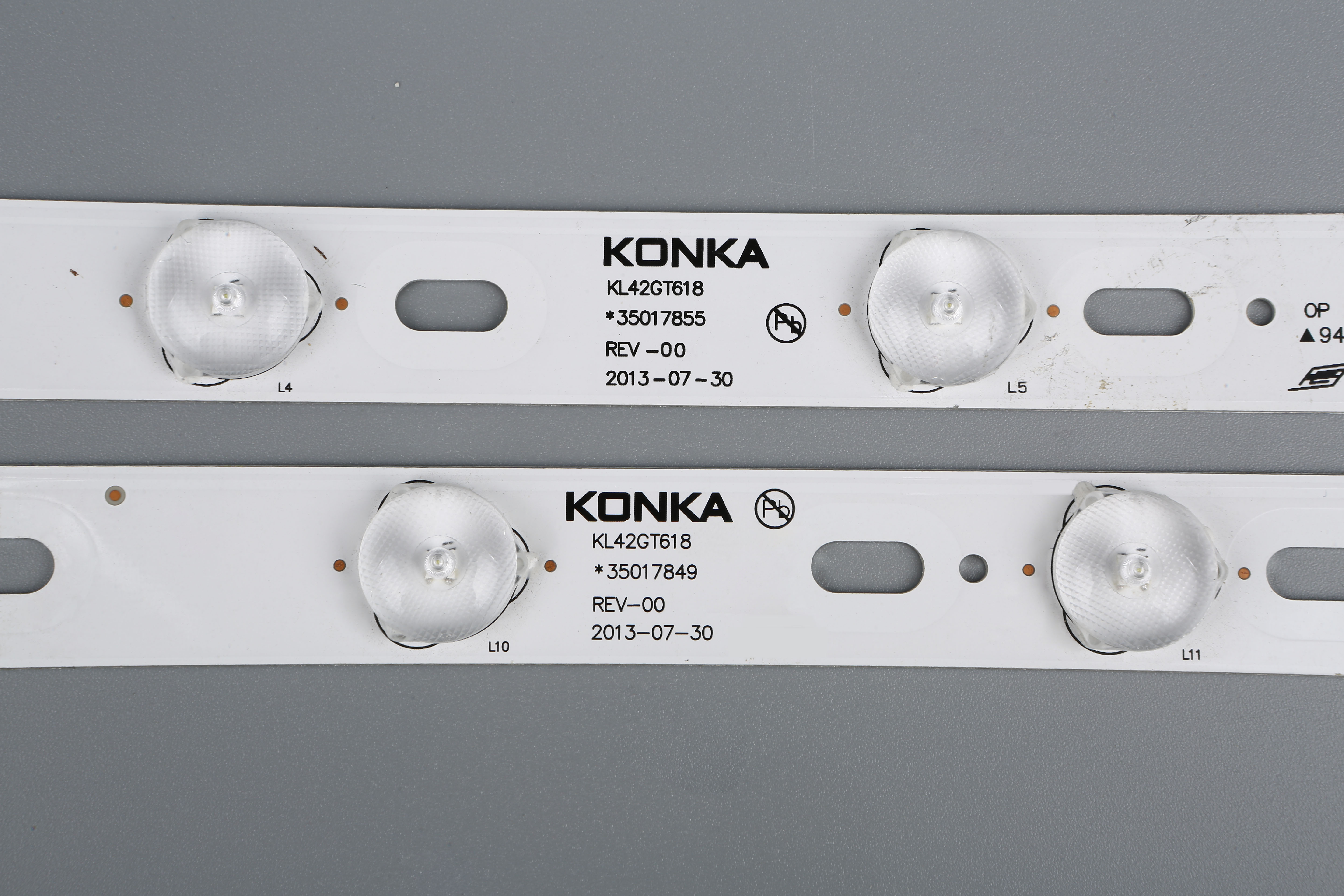 TV-129 KL42GT618 35017855 REV-00 New And Original Aluminum Tv Led Backlight Strip 8pcs Per Set For Konka 42 Inch Smart Home Tv